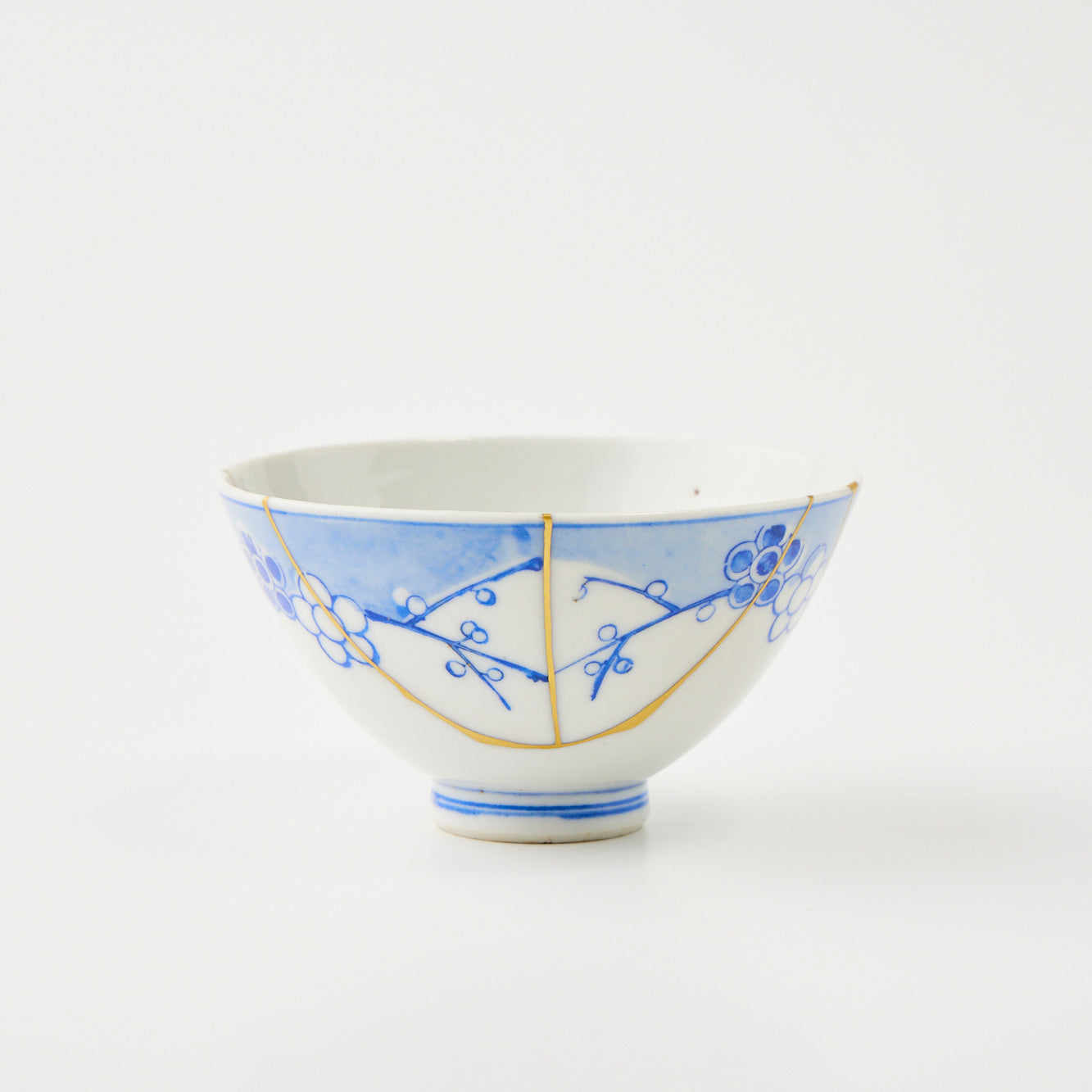 KINTSUGI Porcelain Plum Blossom Bowl|Available at Ebisu Studio
