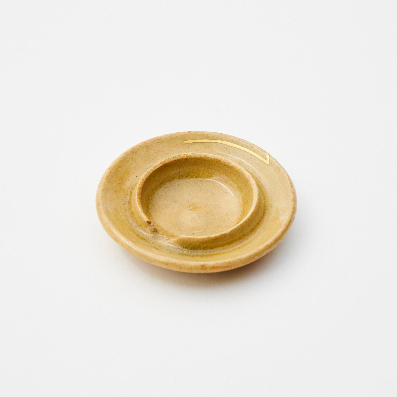 KINTSUGI Guiding Light Sand Yellow Lamp Saucer|Food Safe