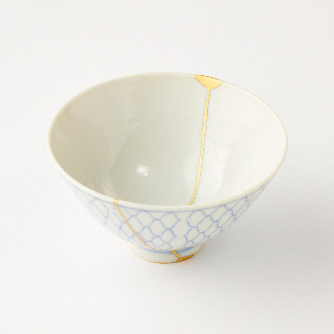 KINTSUGI Rice Bowl with Net Pattern|Food Safe