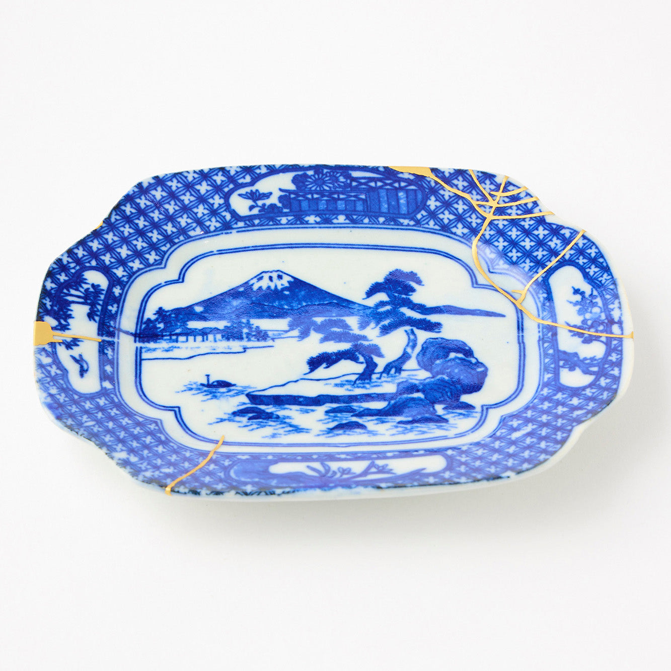 KINTSUGI Landscape Slanted Dish|Food Safe