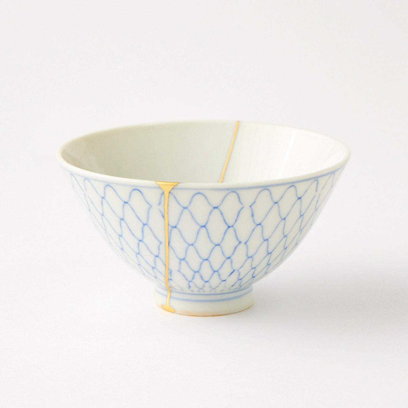 KINTSUGI Rice Bowl with Net Pattern|Food Safe