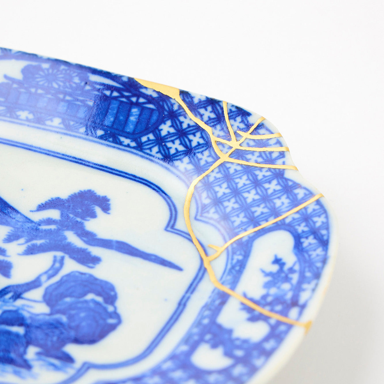 KINTSUGI Landscape Slanted Dish|Food Safe