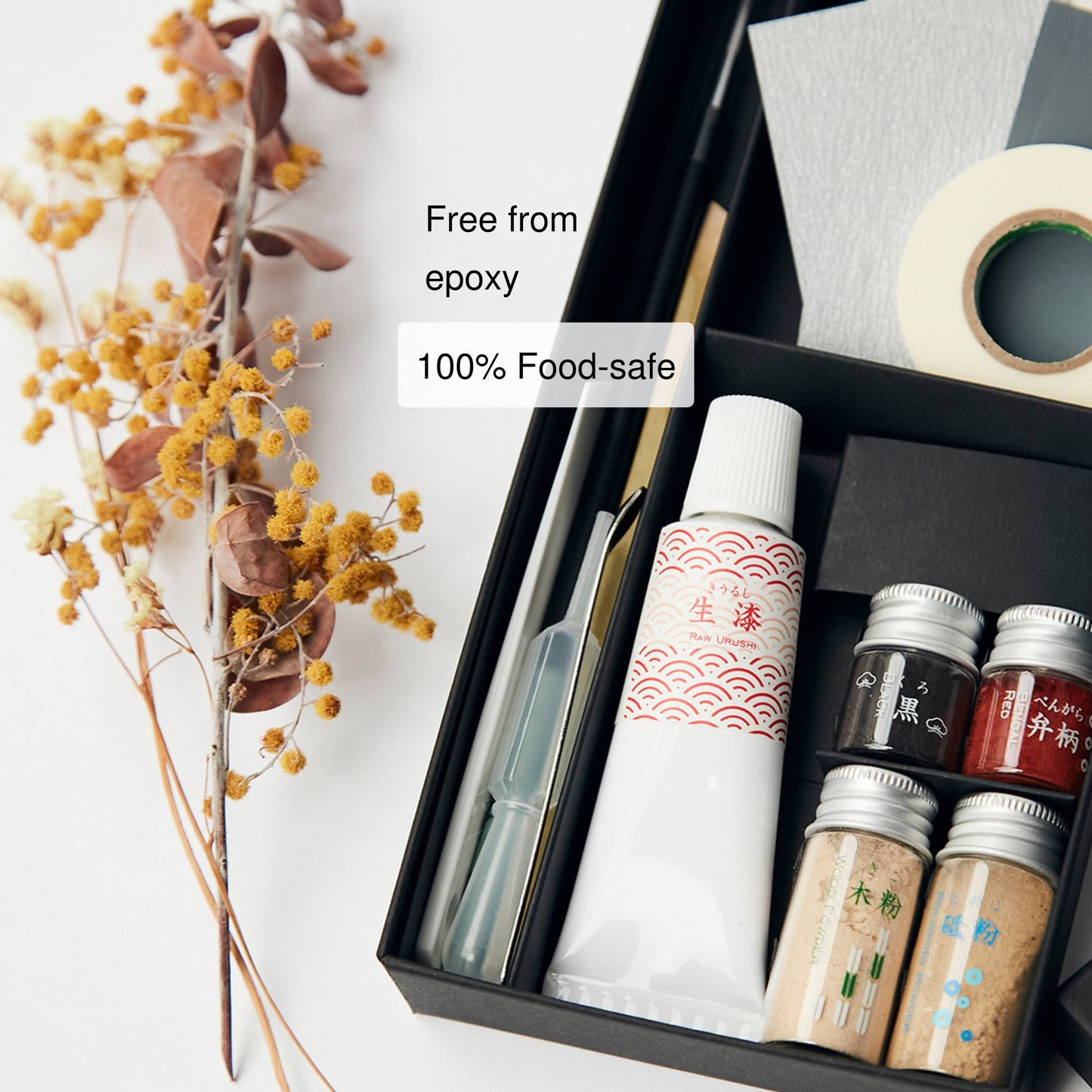 Starter Tsugu Kit - Food Safe Kintsugi Repair Kit (0.1 g of 23kt Gold Powder)