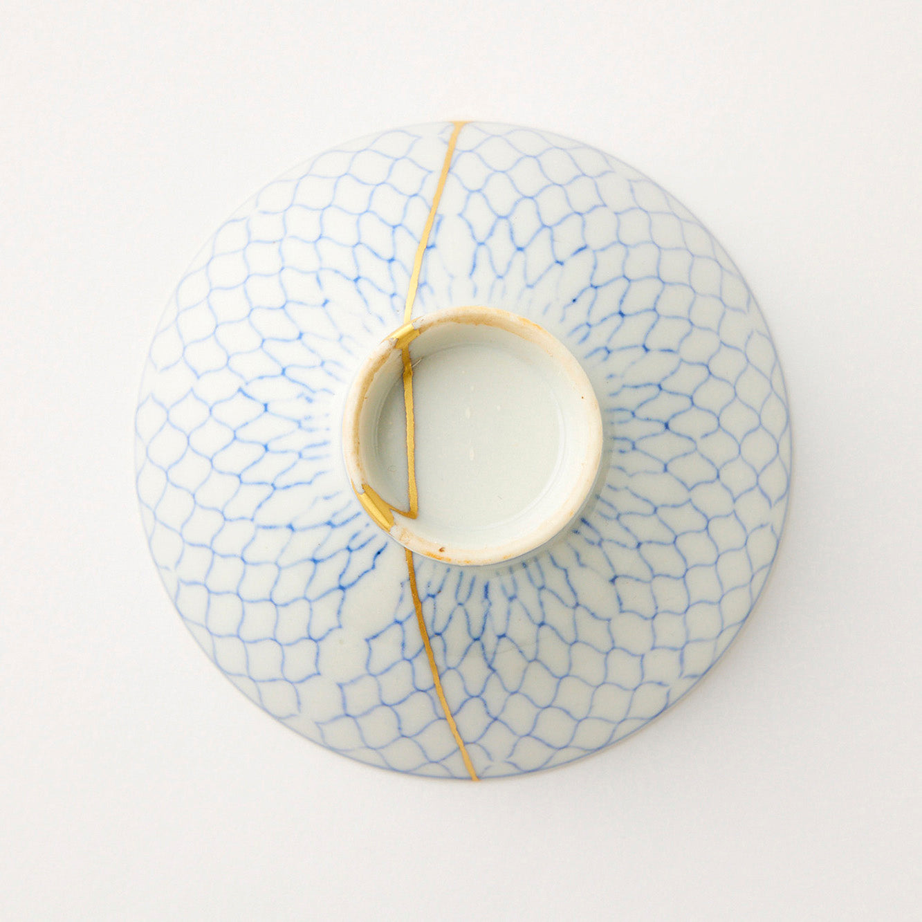 KINTSUGI Rice Bowl with Net Pattern|Food Safe
