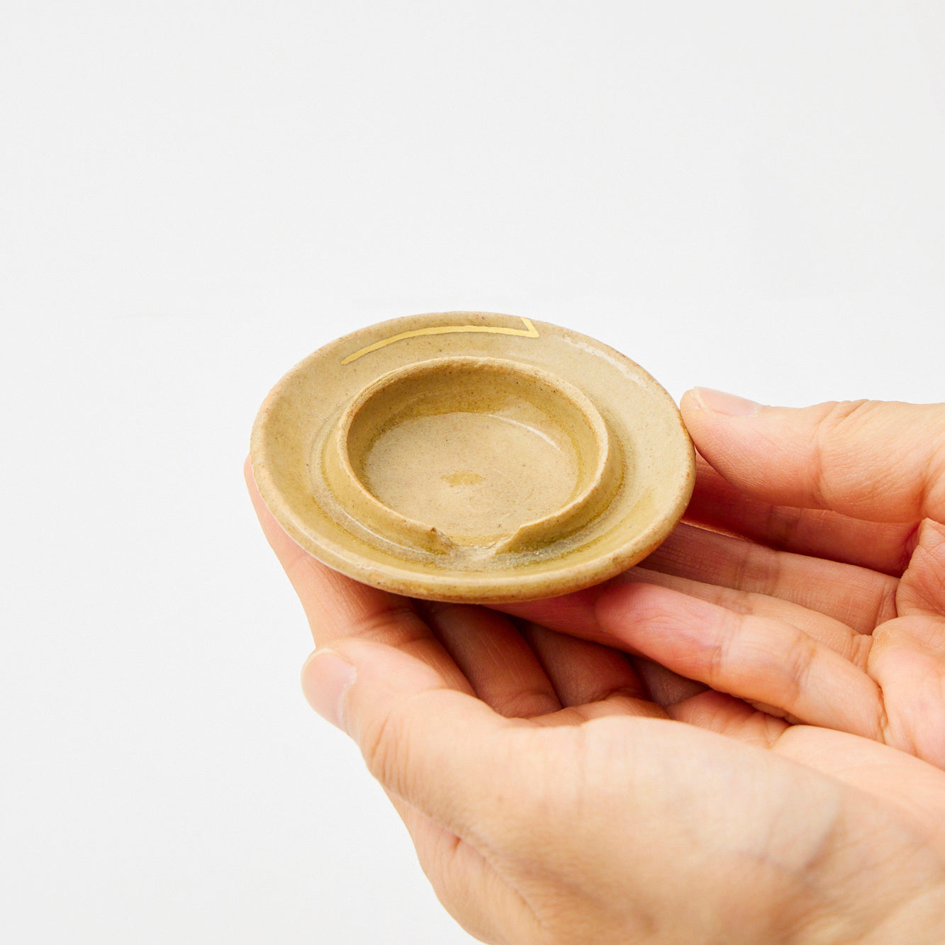 KINTSUGI Guiding Light Sand Yellow Lamp Saucer|Food Safe