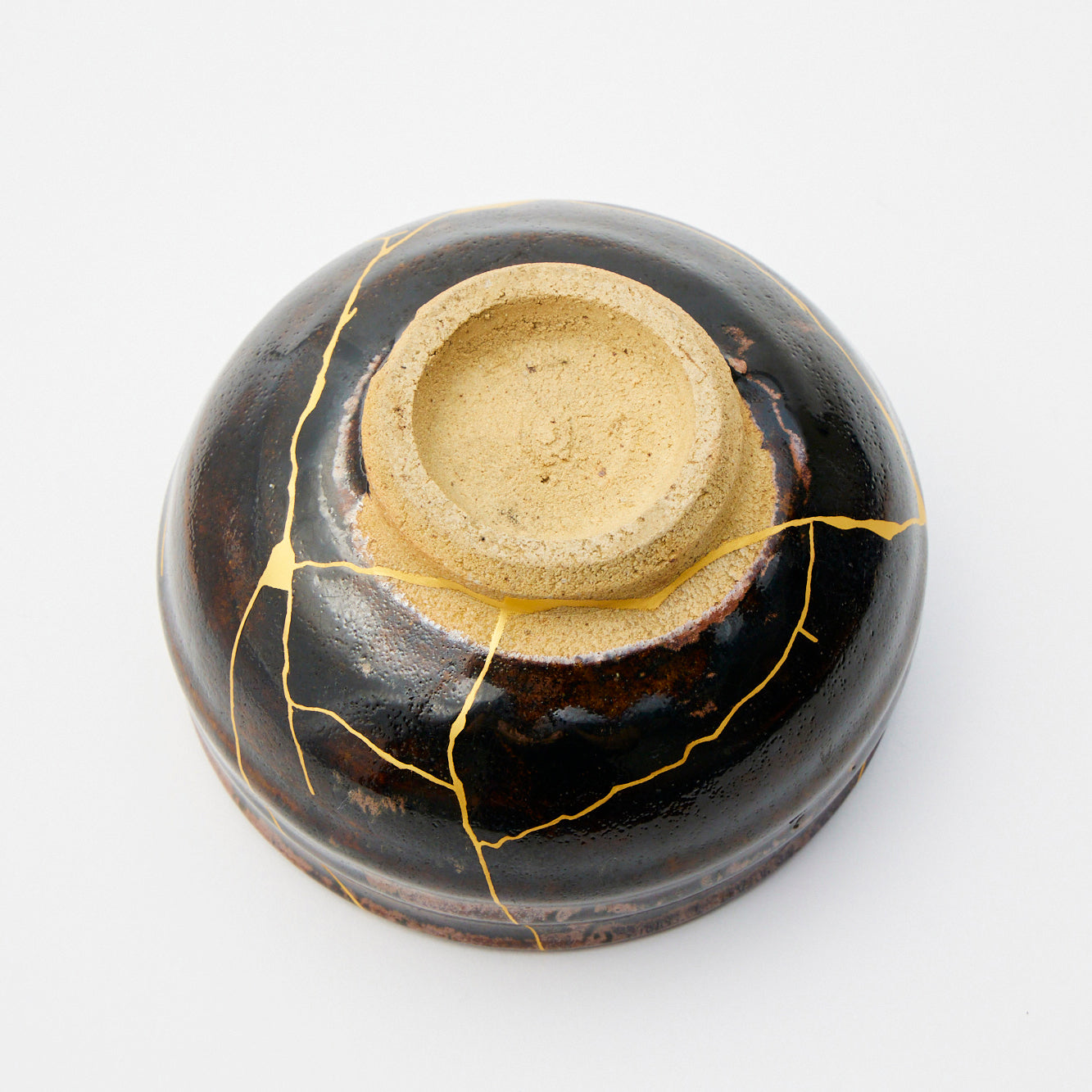 KINTSUGI Tea Ceremony Heritage: Dark Brown Matcha Bowl|Food Safe