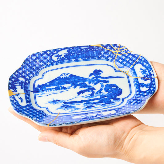 KINTSUGI Landscape Slanted Dish|Food Safe