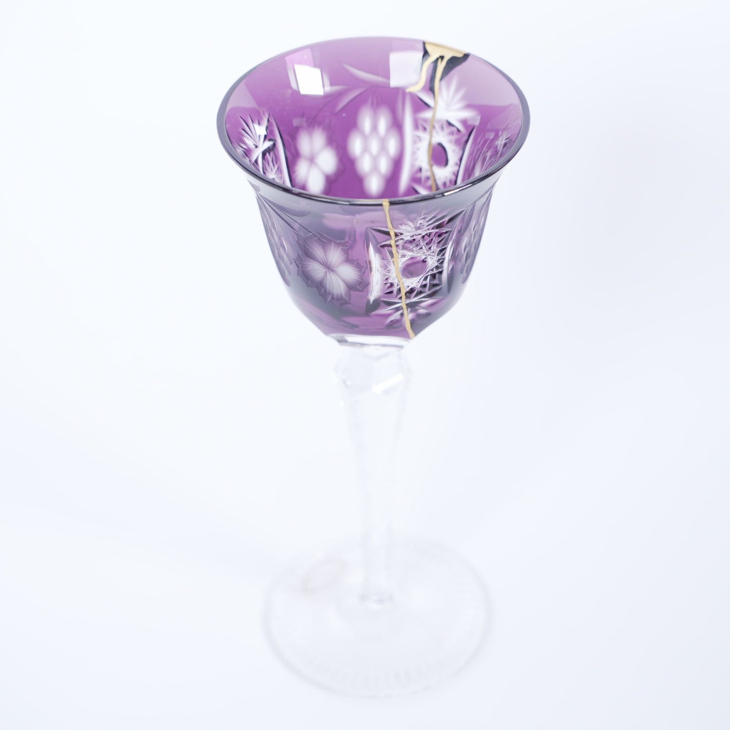 KINTSUGI Wine Glass - The Luster of Violet
