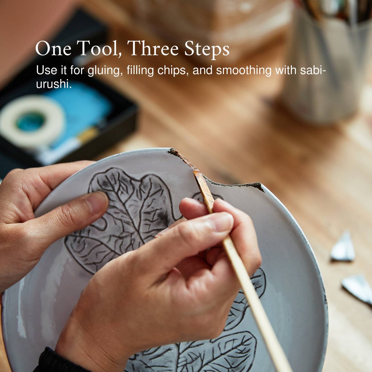 Bamboo Spatula for Kintsugi– Handmade by Artisans, Tsugu Kit Spare