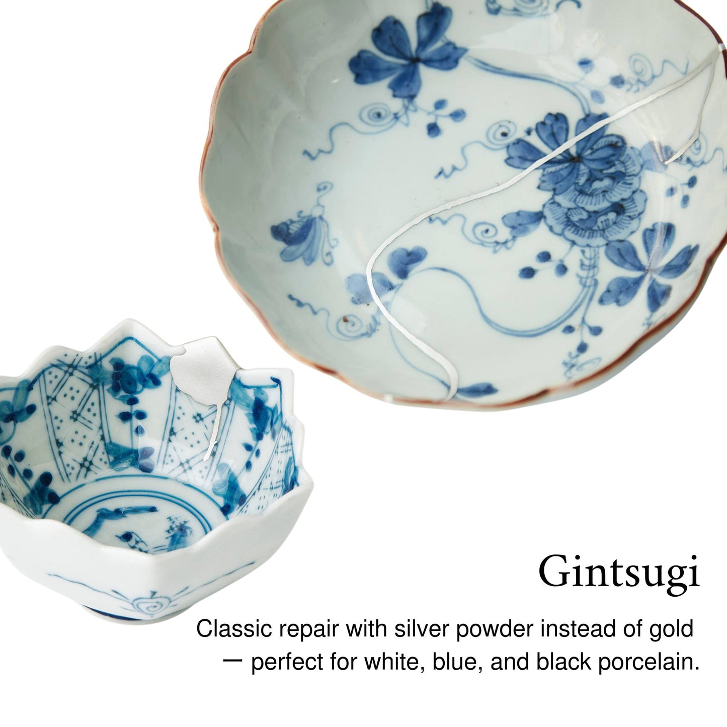 Traditional Tsugu Kit - Food Safe Kintsugi Repair Kit (0.3 g of 23kt Gold & 0.5 g of Silver Powder)