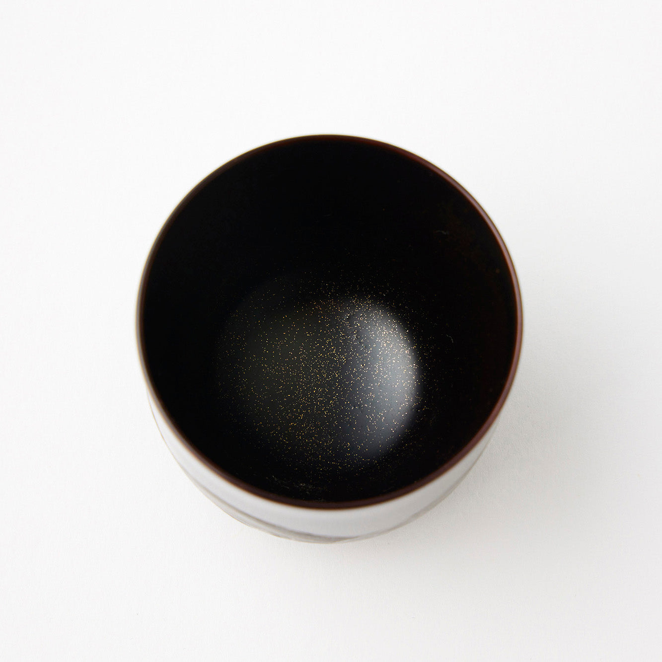 Black Urushi Lacquer Sake Cup with Silver Wave Design (No Outer Glitter) by Shigeki Yagi – A Masterpiece from Ishikawa, Japan