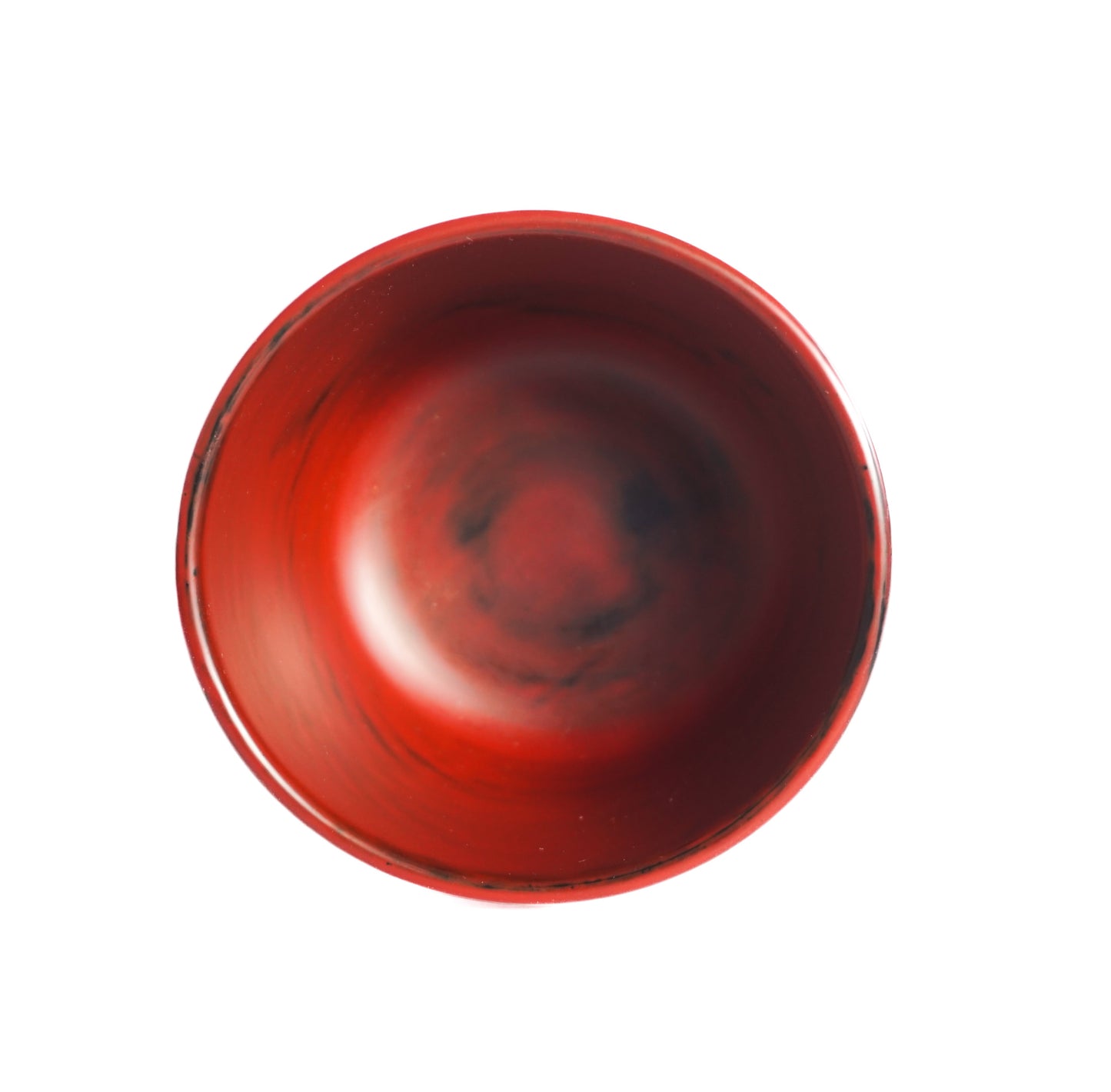 Textured Red Lacquered Cup for Soba - Handcrafted in Japan by Lacquer Master Yagi
