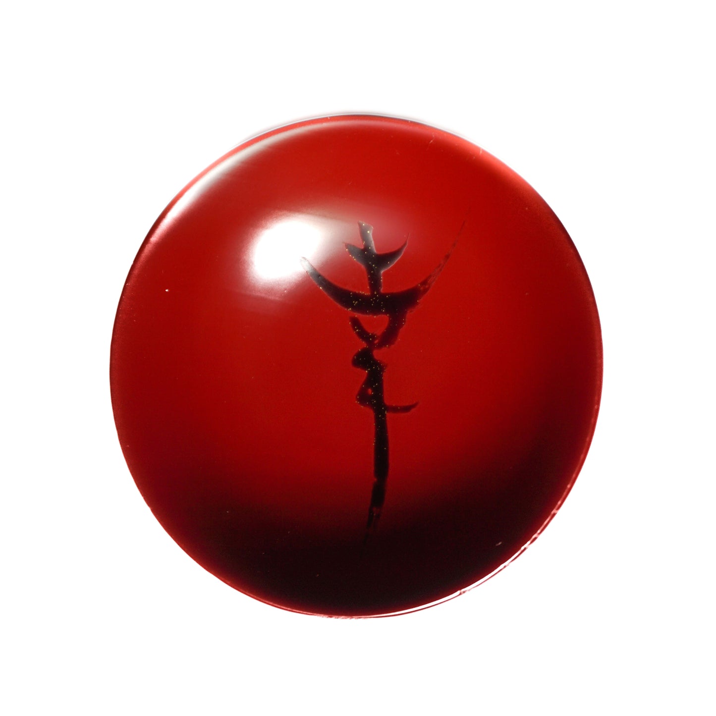 Traditional Lacquered Sake Cup Decorated with an Auspicious Omen - Made by Master Yagi