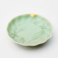 KINTSUGI Celadon Imari Bird & Butterfly Motif Small Plate｜Available at Ebisu Studio