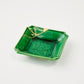 KINTSUGI Minpei Ware Square Plate with Green Glaze and Dragon Motif｜Available at Ebisu Studio