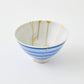KINTSUGI - Auspicious Striped Rice Bowl with Golden Repair｜Available at Asakusa Studio