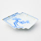 KINTSUGI Imari Blue Pine Diamond Plate with Gold Seamsd｜Food Safe