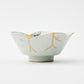 KINTSUGI Colorful Blossoms Gold-Adorned Flower-shapedShallow Bowl｜Food Safe