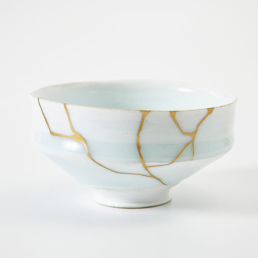 KINTSUGI White Bowl by Shigeki Yagi, Ishikawa