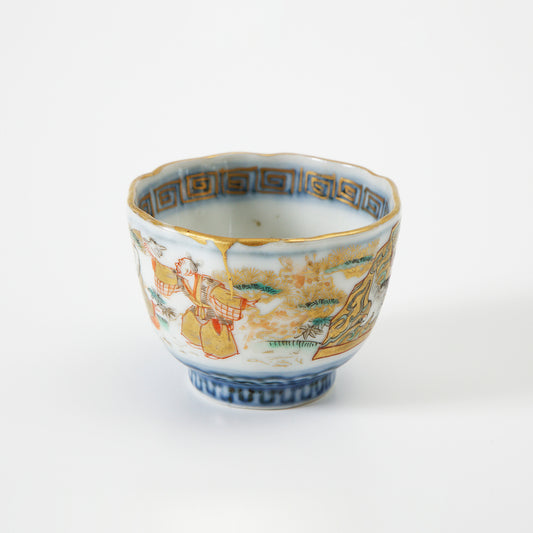 KINTSUGI Colored Porcelain Spring Orchid at the Early Meiji Period by Shigeki Yagi, Ishikawa