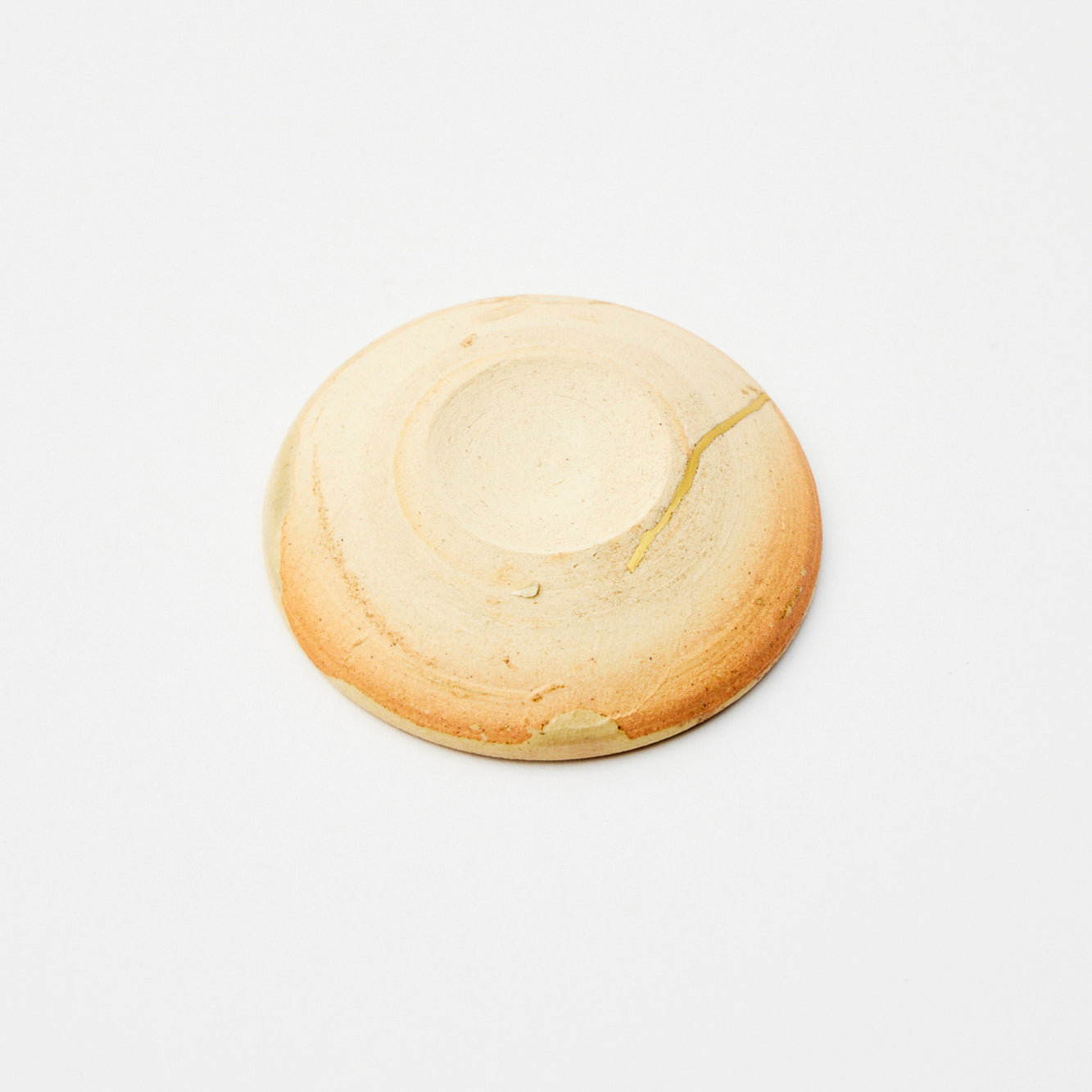 KINTSUGI Guardian of Light Stacked-Fired Sand Yellow Lamp Saucer｜Food Safe