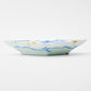 KINTSUGI Imari Blue Pine Diamond Plate with Gold Seamsd｜Food Safe