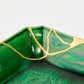 KINTSUGI Minpei Ware Square Plate with Green Glaze and Dragon Motif｜Available at Ebisu Studio