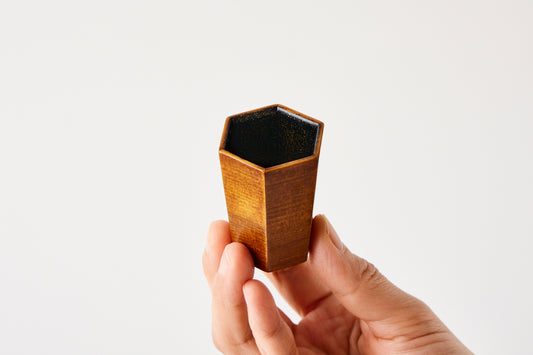 Yoizakazuki – Nightfall Sake Cup (Fuki-urushi & Silver Nashiji)｜Available at Ebisu Studio
