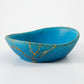 KINTSUGI Persian Blue Bowl by Shigeki Yagi, Ishikawa