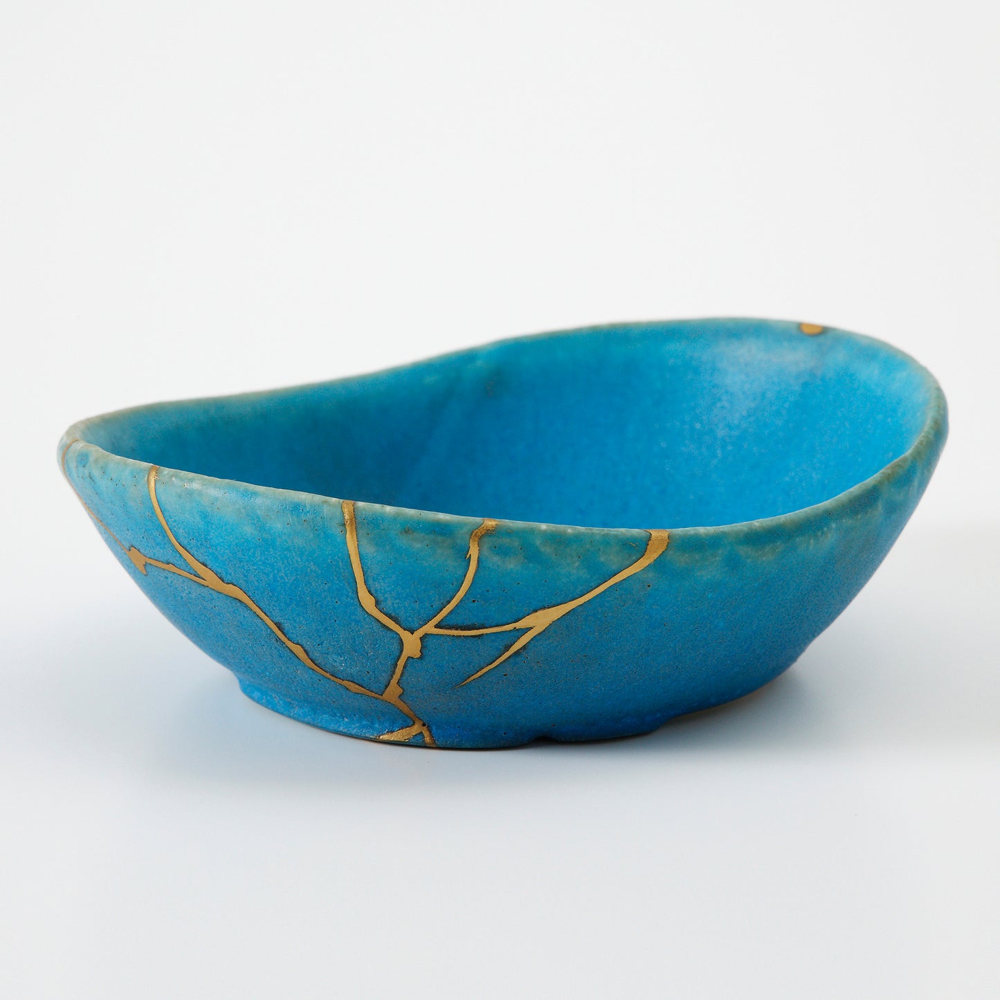 KINTSUGI Persian Blue Bowl by Shigeki Yagi, Ishikawa