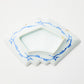 KINTSUGI Imari Blue Pine Diamond Plate with Gold Seamsd｜Food Safe