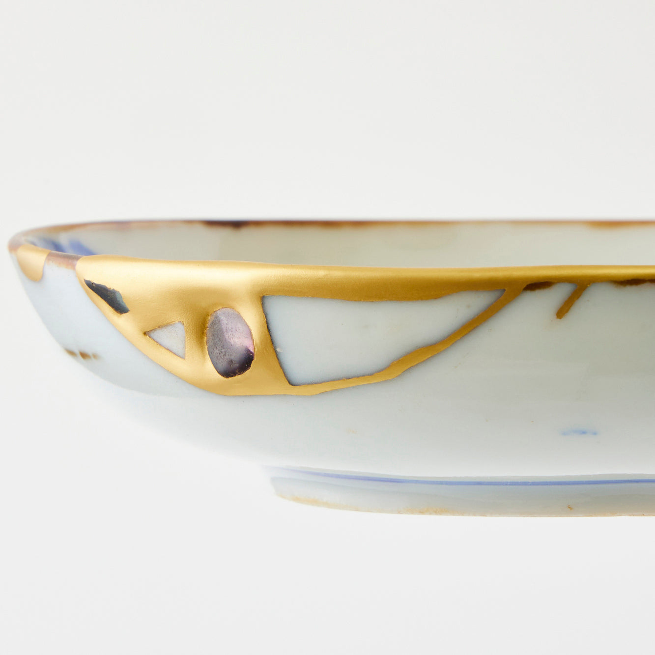 KINTSUGI Yobitsugi Violet Flower with Pink Sea Glass｜Available at Asakusa Studio