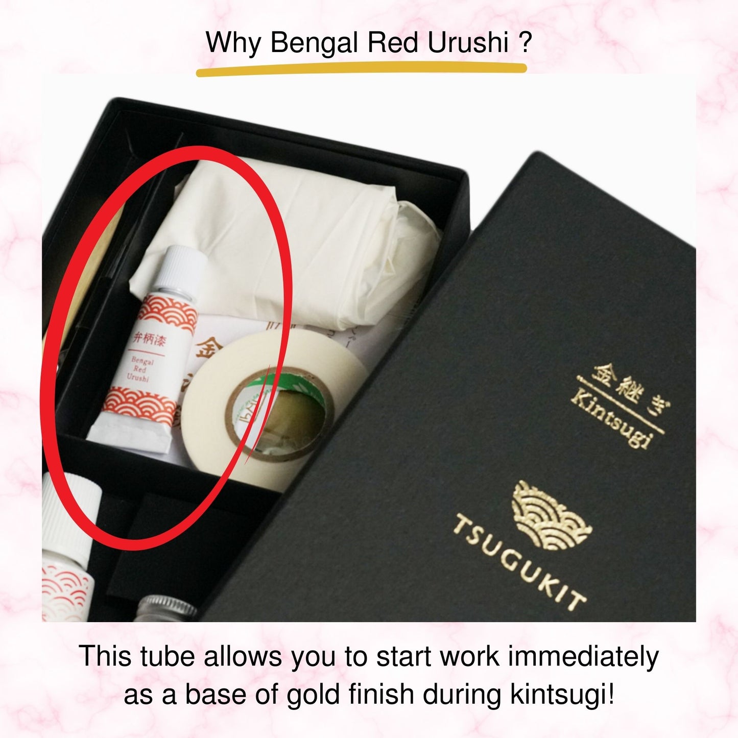 Bengal-red Urushi Lacquer for kintsugi and Maki-e (7 g) (TSUGUKIT Refill)