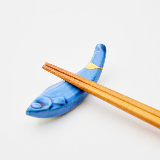 KINTSUGI Golden-Scaled Fish Chopstick Rest｜Food Safe