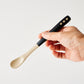 Dessert Spoon – Black & White Urushi Finish｜Available at Ebisu Studio