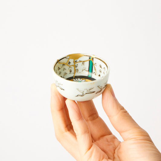KINTSUGI Kutani Sake Cup 2nd; Unearthed from an Old Warehouse – A Masterpiece from Ishikawa, Japan