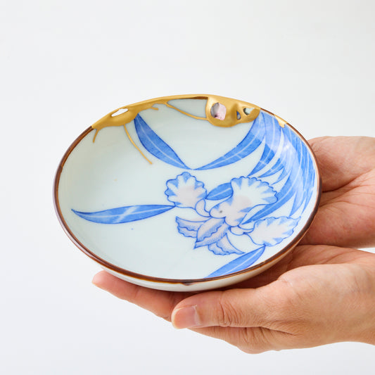 KINTSUGI Yobitsugi Violet Flower with Pink Sea Glass｜Available at Asakusa Studio