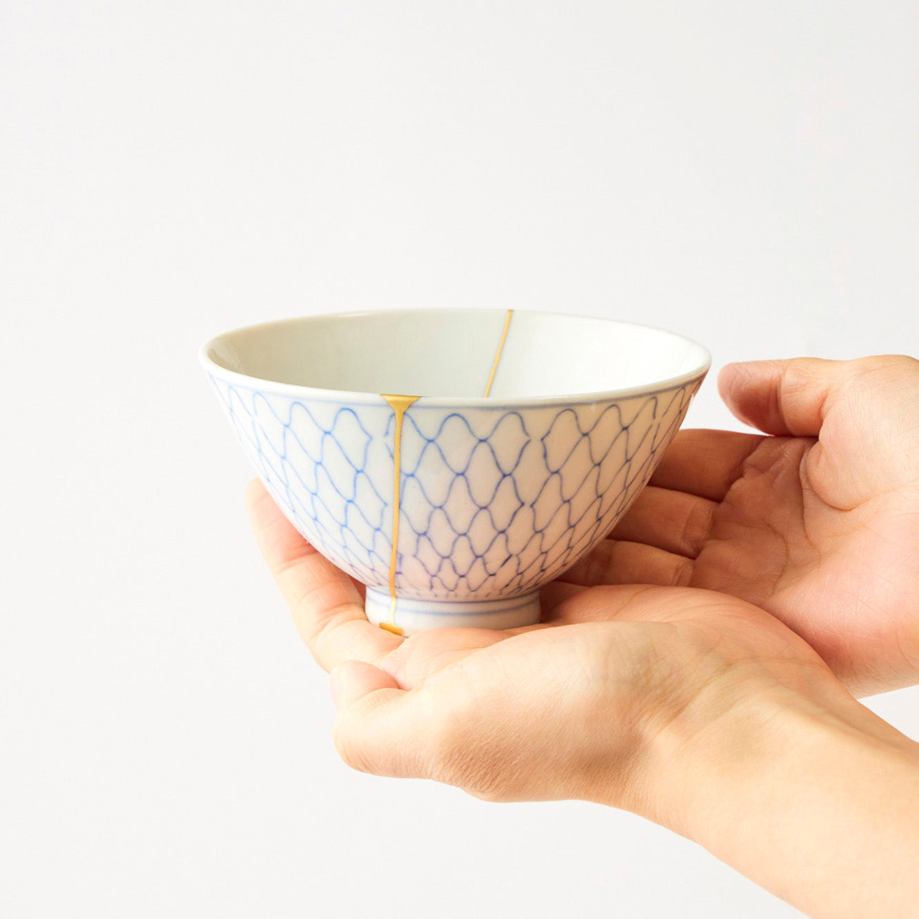 KINTSUGI Rice Bowl with Net Pattern｜Food Safe