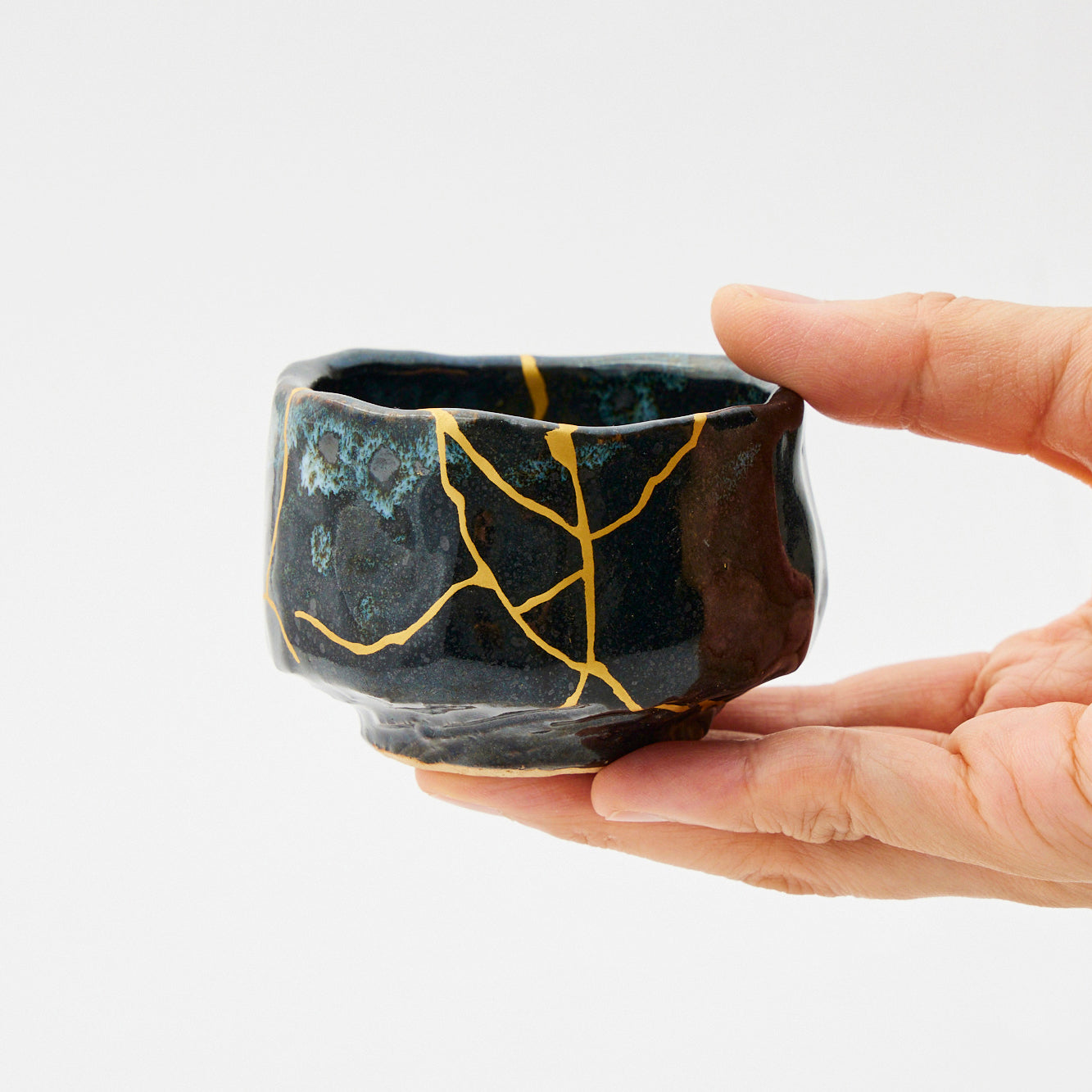 KINTSUGI Lightning Black Sake Cup｜Food Safe