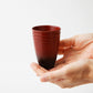 Tall Red Urushi Lacquer Sake Cup by Shigeki Yagi – A Masterpiece from Ishikawa, Japan