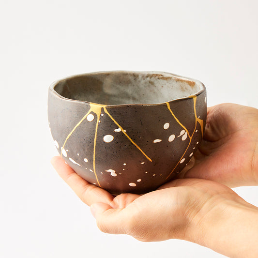 KINTSUGI Small bowl -Yuki no Yado (house covered with snow)｜Food Safe