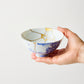 KINTSUGI Tea Bowl with Blue Landscape and Cloud-like Gold Repairs｜Available at Ebisu Studio