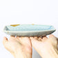 KINTSUGI – Celadon Plate with Chidori and Seigaiha in Gold｜Available at Ebisu Studio