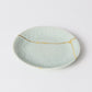 KINTSUGI – Celadon Plate with Dancing Lion and Flourishing Gold｜Available at Ebisu Studio