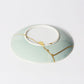 KINTSUGI – Celadon Plate with Dancing Lion and Flourishing Gold｜Available at Ebisu Studio