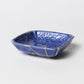KINTSUGI – Deep Blue Square Dish with Radiant Gold｜Available at Ebisu Studio