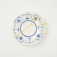 KINTSUGI NIKKO White Porcelain Saucer with Indigo Floral Motif｜Available at Asakusa Studio