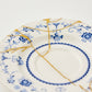 KINTSUGI NIKKO White Porcelain Saucer with Indigo Floral Motif｜Available at Asakusa Studio