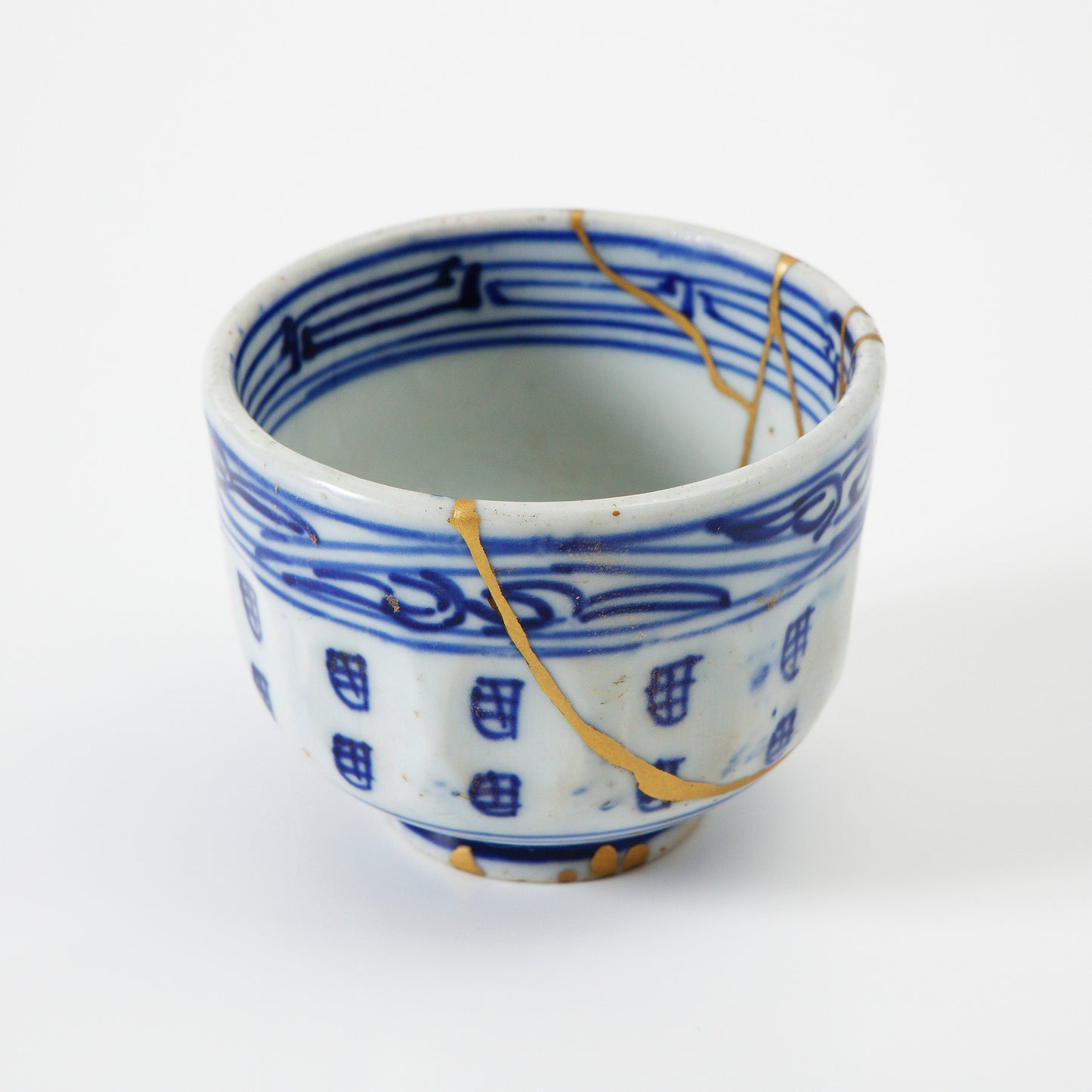 KINTSUGI Imari Blue and White Porcelain by Shigeki Yagi, Ishikawa