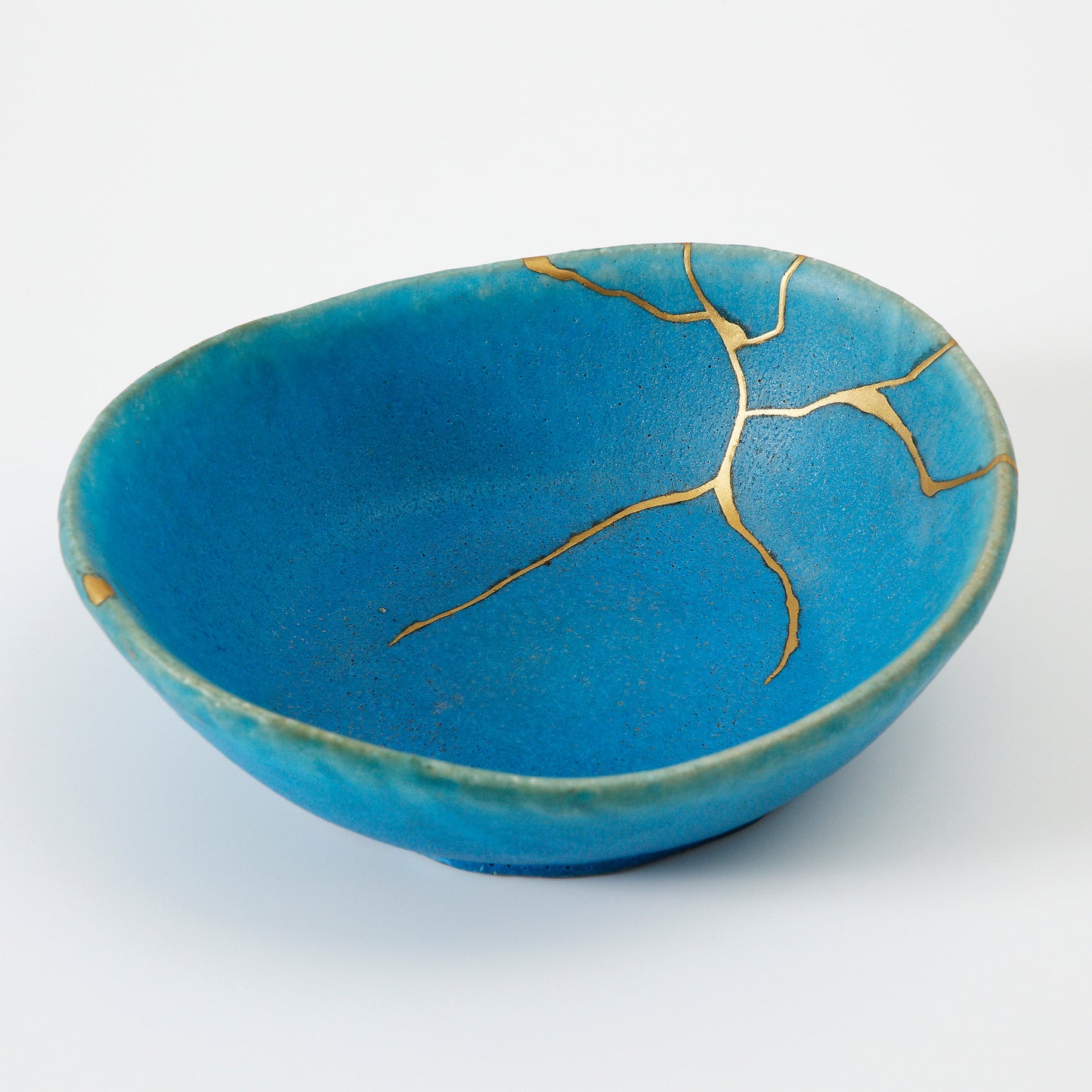 KINTSUGI Persian Blue Bowl by Shigeki Yagi, Ishikawa